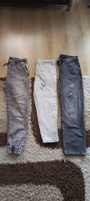 Spodnie jeansy i wyjściowe baggy i inne