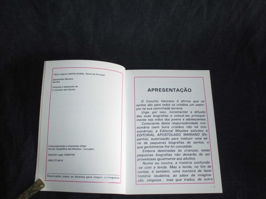 Livro Santa Isabel Rainha de Portugal