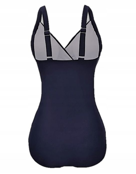 Wyszczuplający Czarny Strój Kąpielowy 3xl (s037)