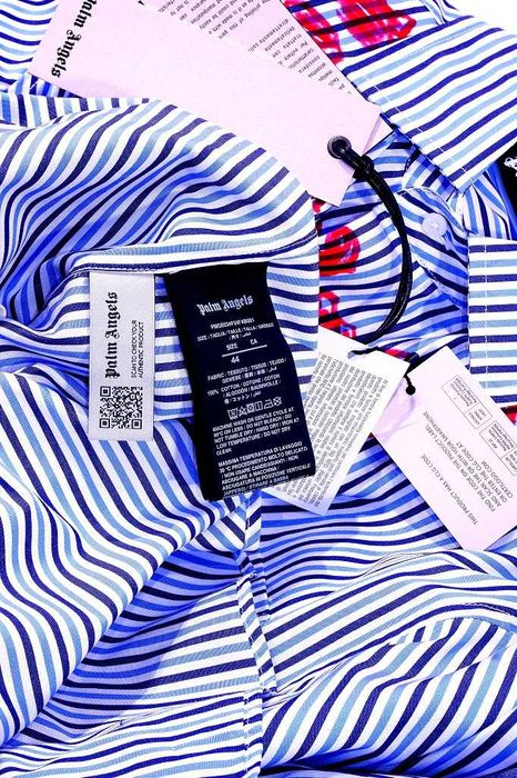 PALM ANGELS koszula XL/XXL Regular Italy preston off-white burlon ysl