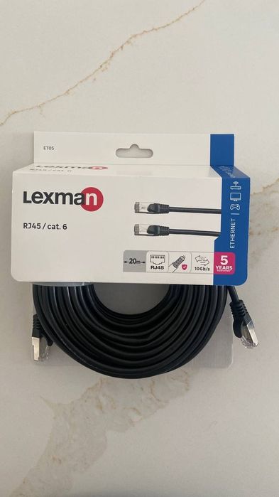 Cabo Ethernet 20M CAT6 RJ45 Lexman