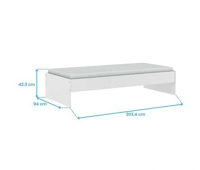 Cama com gavetão Conforama - Solteiro