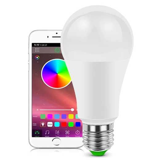 Lampada RGB varia de cores através do telemóvel (controle