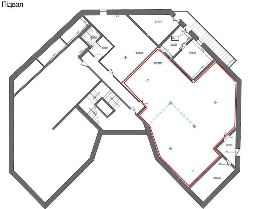 Здам цоколь 157,48м2 під спортивний зал, торгова площа