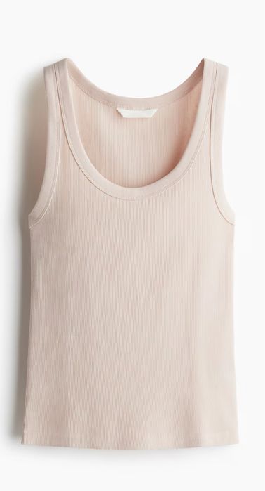 Базова майка в рубчик від H&M нова модель базовий топ h&m