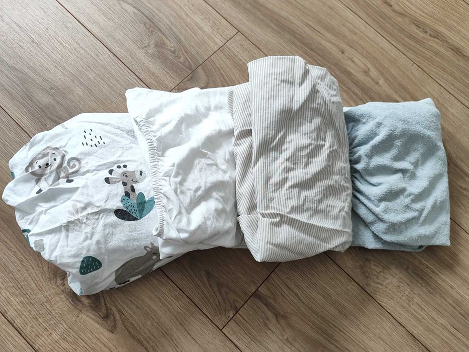 Prześcieradła z gumką 120x60  dla dzieci + 1 gratis