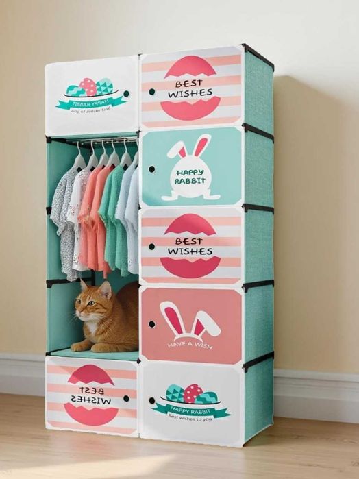 Дитяча шафка портативна 4 полиці детский шкаф