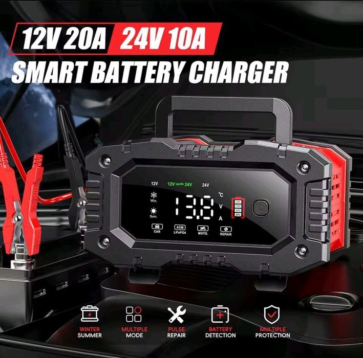 Зарядний пристрій  Foxsur FTP 200 12V/20A.  24V/10A