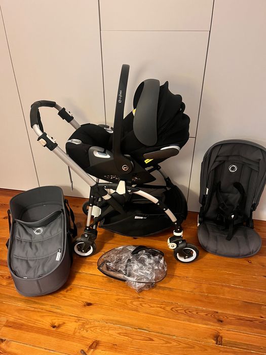 Carrinho bebé, alcofa e acessórios