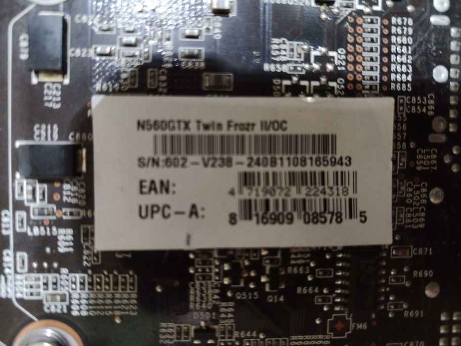 Видеокарта msi n560gtx twin frozr ii/oc в отличном состоянии