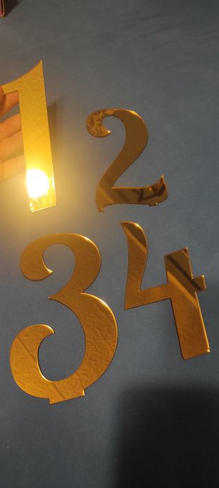 Topper na tort numery na stoły ślub wesele