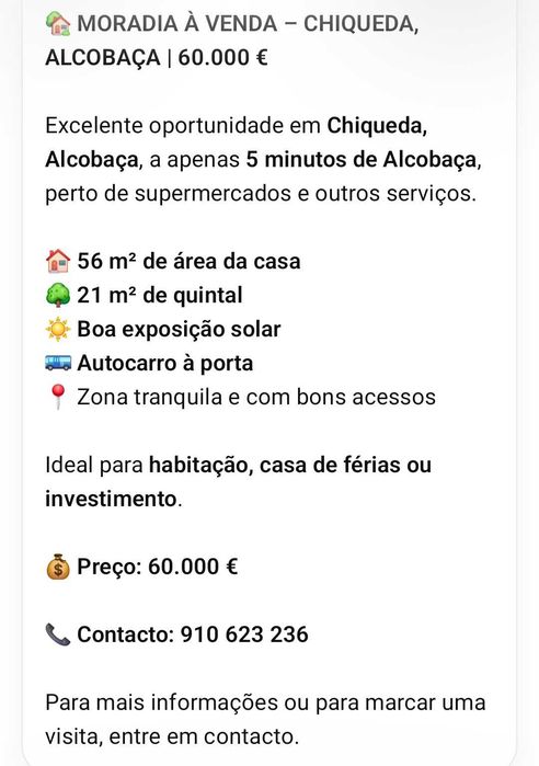 Casa com Quintal Alcobaça