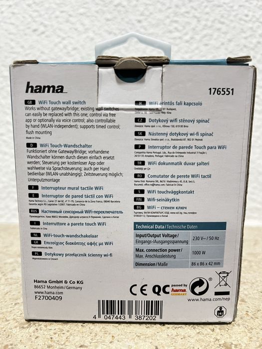 hama WiFi Wall Switch492064399856117763