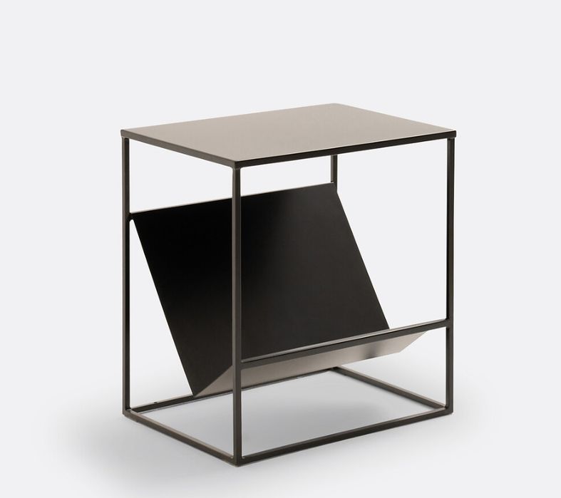 Mesa de apoio La Redoute Miva – preta – porta-revistas/ vinil