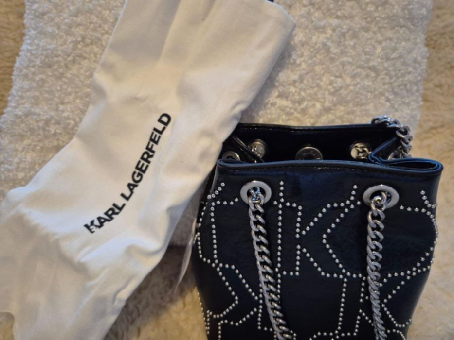 Torebka skórzana Karla Lagerfeld