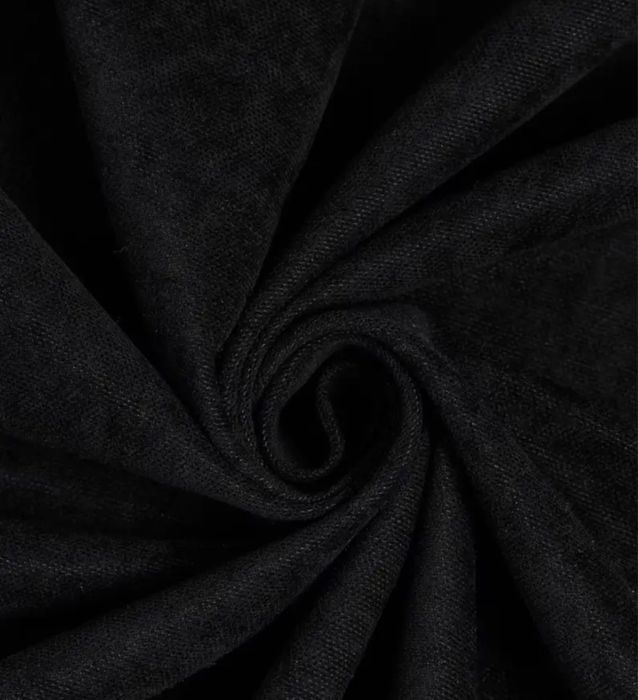 Черные шторы, Микровелюр черный