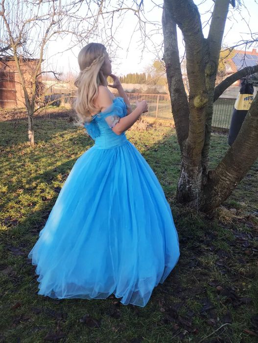 Suknia Cindyrella przebranie strój bal Kopciuszek karnawał księżniczka