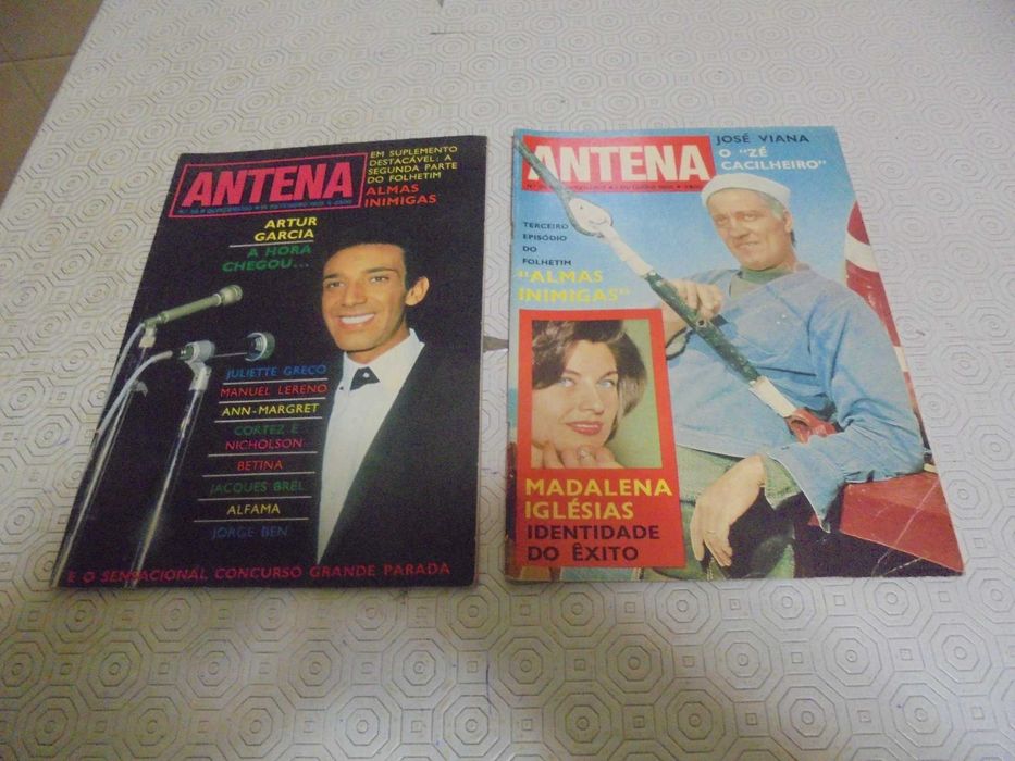 Revistas antigas Antena dos anos 60