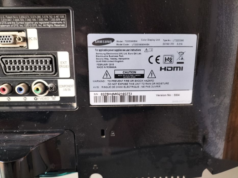 HDTV/MONITOR da marca Samsung modelo  T22D390