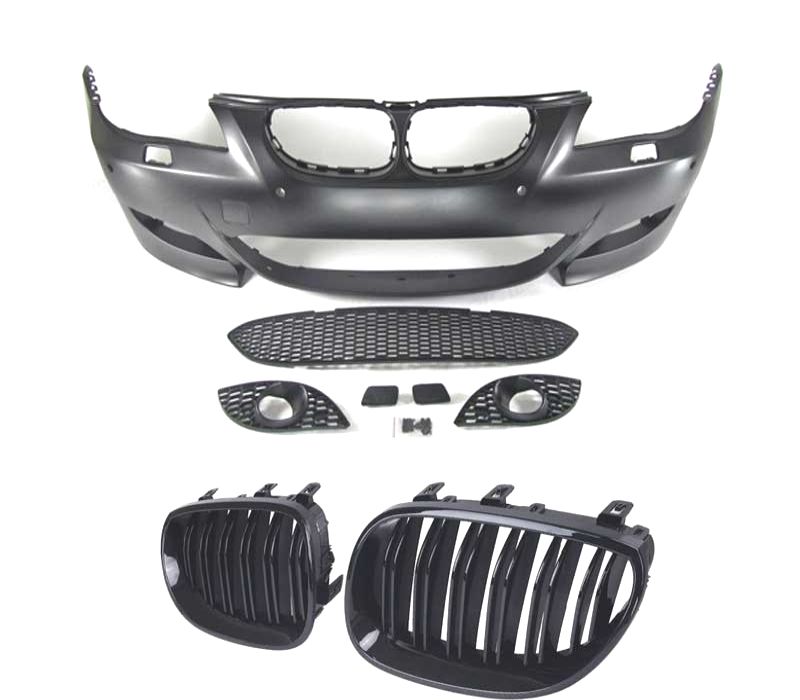 PARA-CHOQUES + GRELHA DUPLA BMW E60 03-07 LOOK M5 PDC SRA