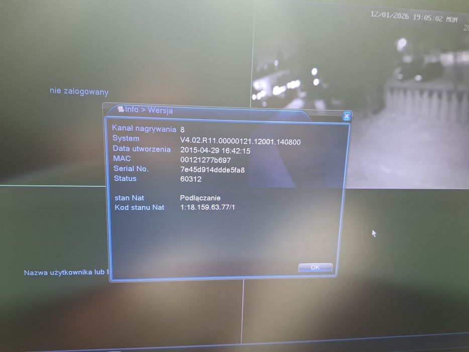 Rejestrator ip kenik.  Do monitoringu z dyskiem.