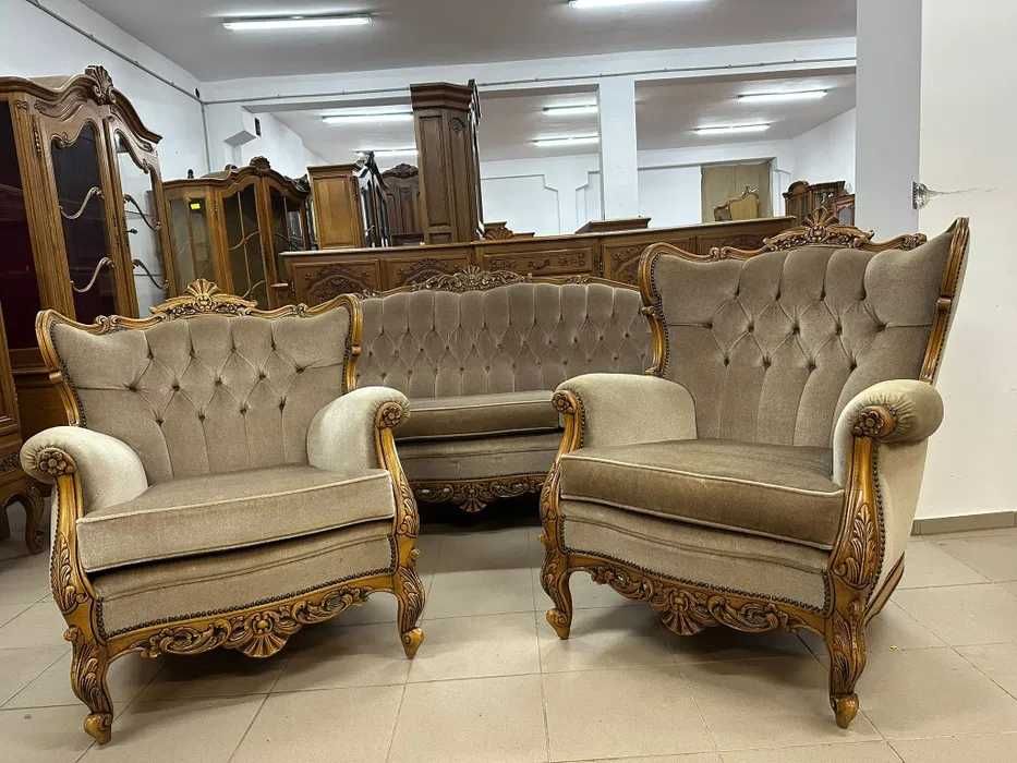 Zestaw, komplet wypoczynkowy w stylu ludwikowskim. Transport cały kraj