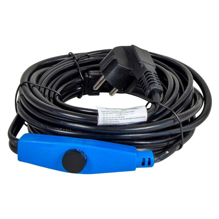 Kabel grzejny, przewód grzewczy do rur + termostat KERBL 18 m