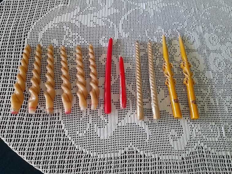 Velas decorativas - cores variadas - diversos tamanhos e feitios