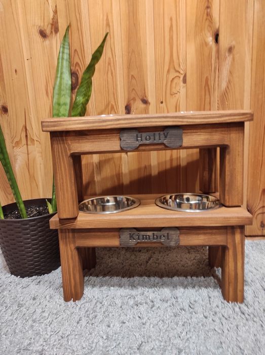 Підставка з мисками для собак. Годівниця для собак.Годівничка для кота