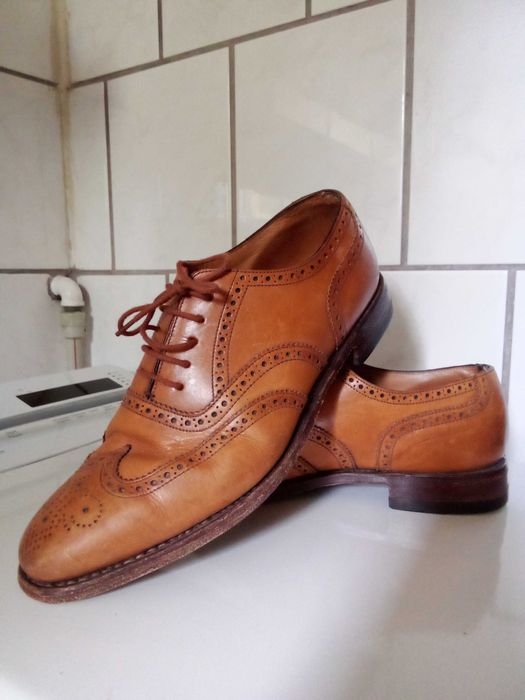 buty meskie 43 skórzane pantofle półbuty lakierki szyte dratwą ! 27,5c