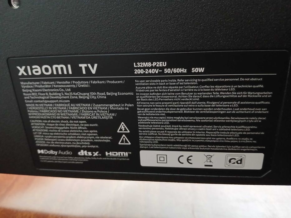 TV smart Xiaomi 32" para peças
