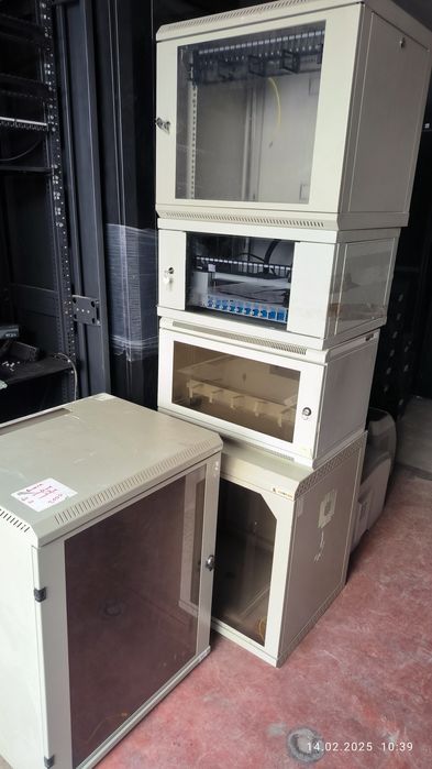 Шафи серверні та стійки 6U 9U 12U 15U 25U 27U 33U 37U 42U