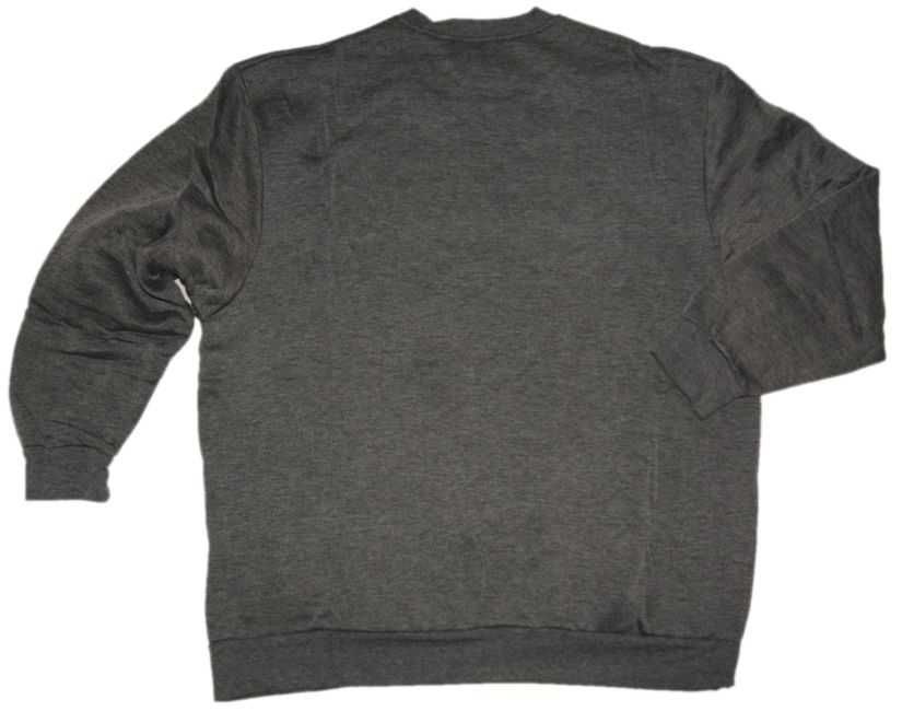 Duża BLUZA MĘSKA dresowa ciepła 7XL szer.156 cm SZARA jasna