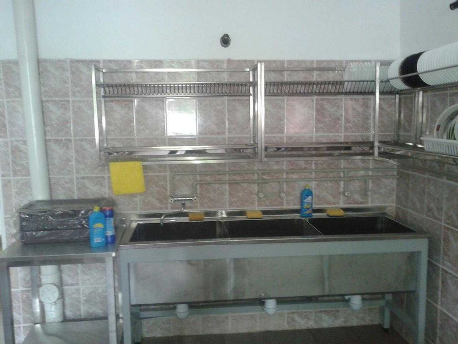 Мийка Ванна миюча трисекційна з нержавіючої сталі