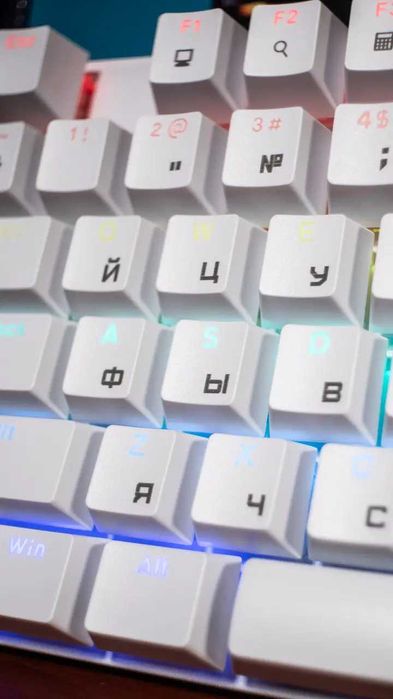 Клавиатура механическая (кирилица) SKYLION K87 White с RGB подсветкой