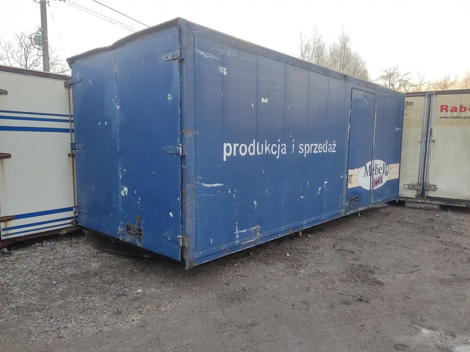 Kontener szczelny 6,5m drzwi tył/bok na magazyn budowę garaż kurnik