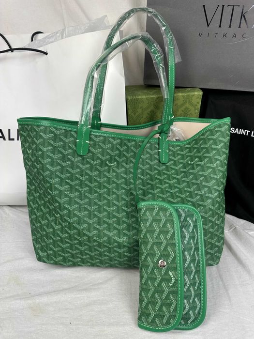 Torba biznesowa komplet Torebka damska Goyard Paris monogram zielona