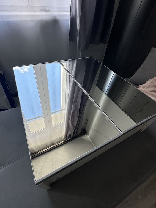 Szafka łazienkowa z lustrem Ikea Lillangen biała