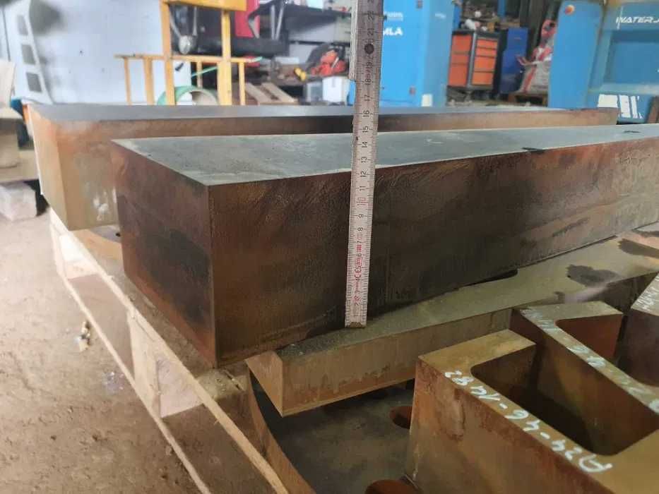 Cięcie wodą stali, szkła, kamienia, gumy. Gięcie blach