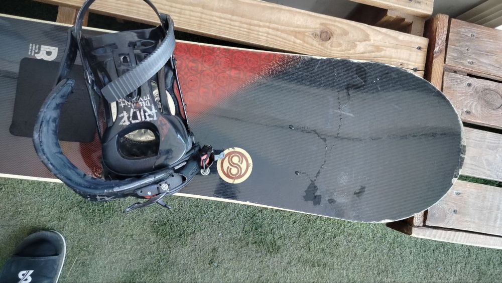 Сноуборд RIDE з кріпленням + шолом CALM + маска