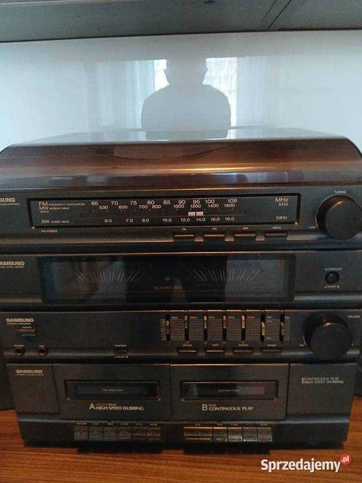Wieża Samsung (tuner, 2x kaseta, gramofon)