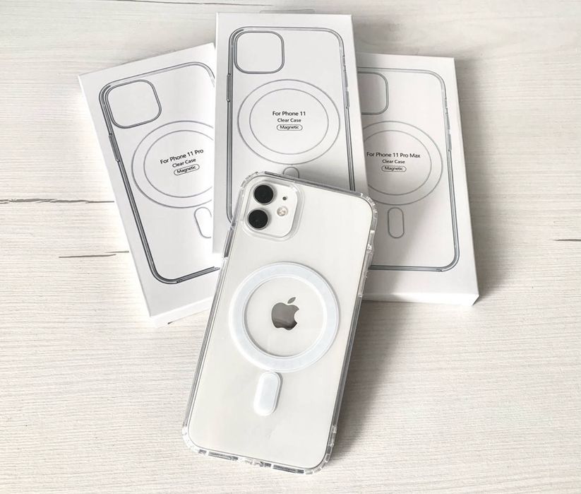 Чохол прозорий силіконовий з Magsafe iPhone 10/XR/11/12/13/14/15/16/17