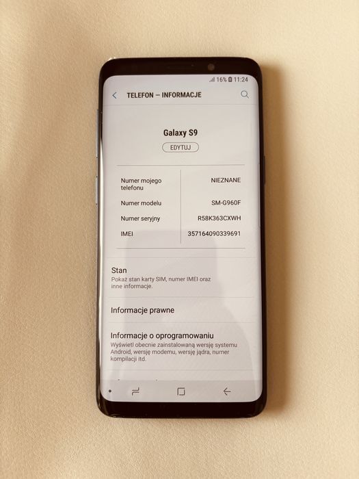 Smartfon Samsung S9 niebieski