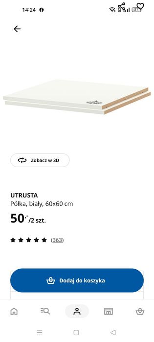 Komponenty Ikea Front voxtorp półki utrusta