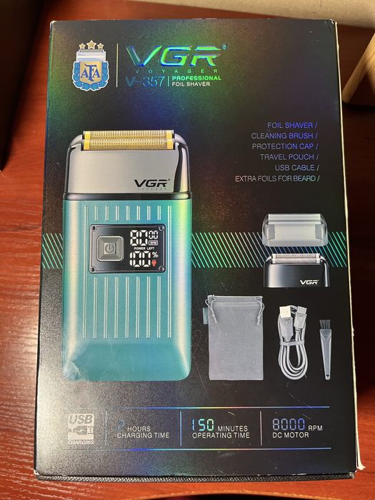 Електробритва VGR V-357 з LED дисплеєм, жовта, б/в