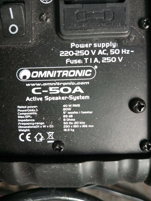 Активна колонка акустика Omnitronic C50A пульт керування мікшер AltoS6