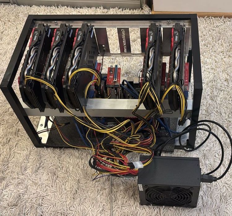 Майнинг ферма на Rx580 8GB x5