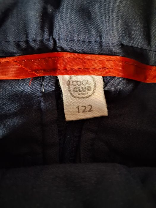 Garnitur kratka 128 niebieski założony raz + nowa koszula