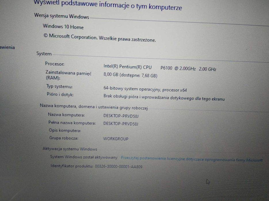 Acer Aspire 5742 Intel Pentium 8GB RAM 256SSD Win10 MOCNA KONFIGURACJA