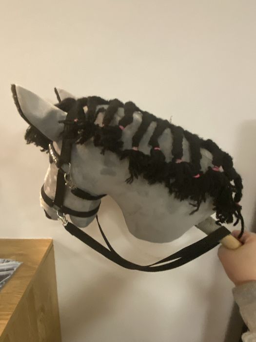Hobby horse, koń na kiju z oglowiem